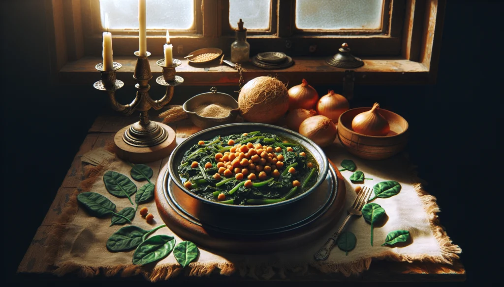 Authentic Sephardic Spinach & Chickpea Stew: A Kosher Delight - Sephardic recipe