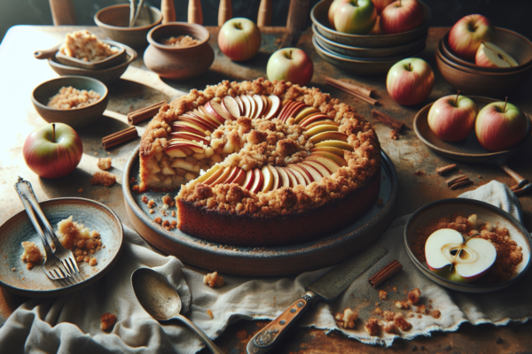Delicious Pareve Apple Crumb Cake