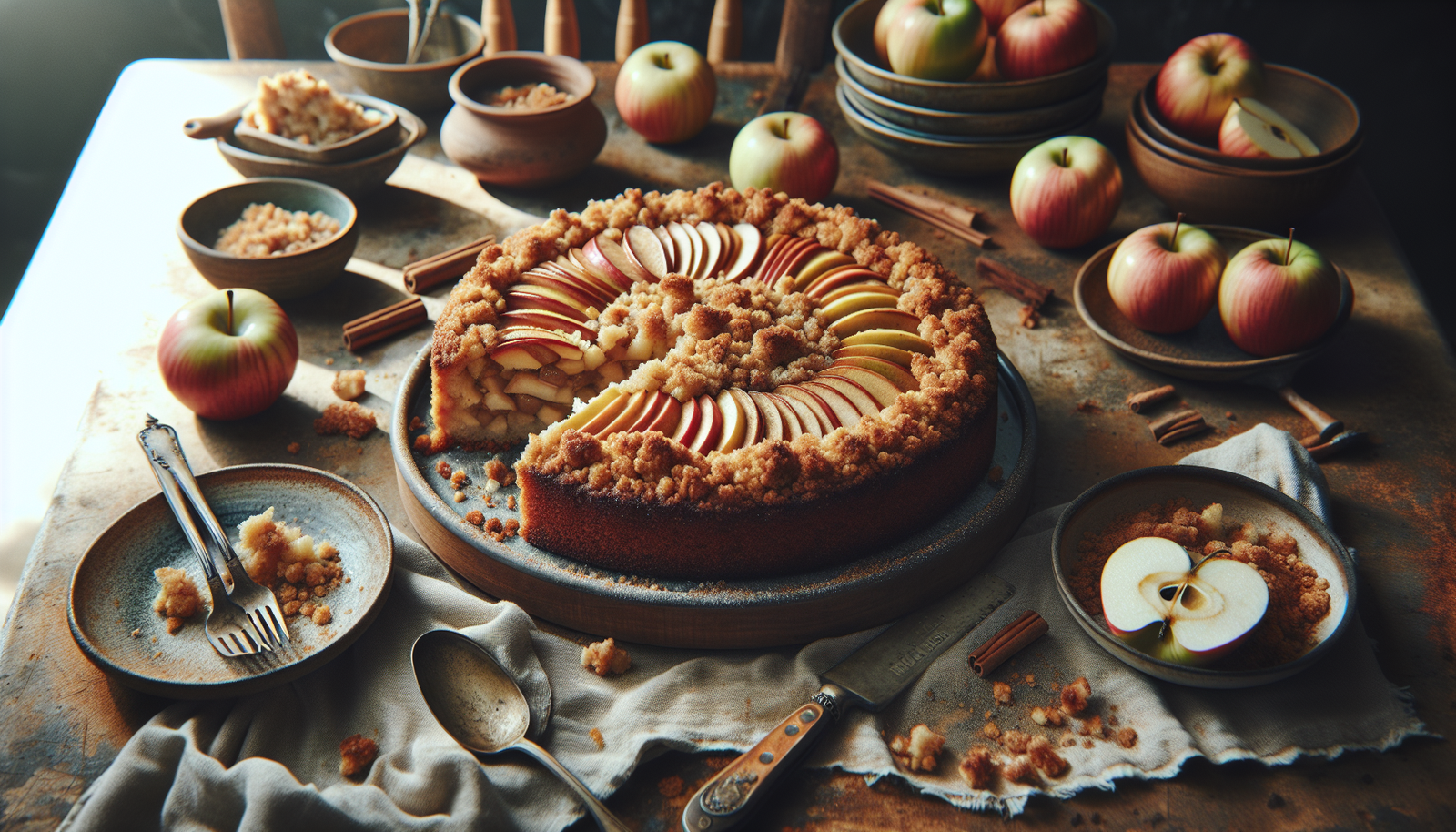 Delicious Pareve Apple Crumb Cake - Kosher recipe