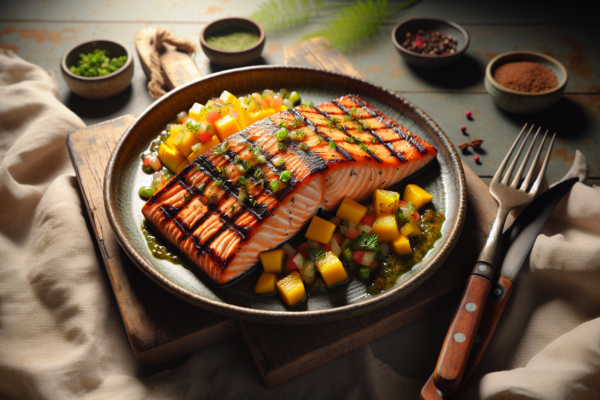Deliciously Fresh Grilled Salmon with Mango Salsa