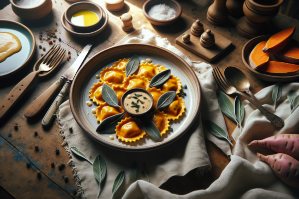 Delightful Kosher Sweet Potato Ravioli with Sage Butter Sauce