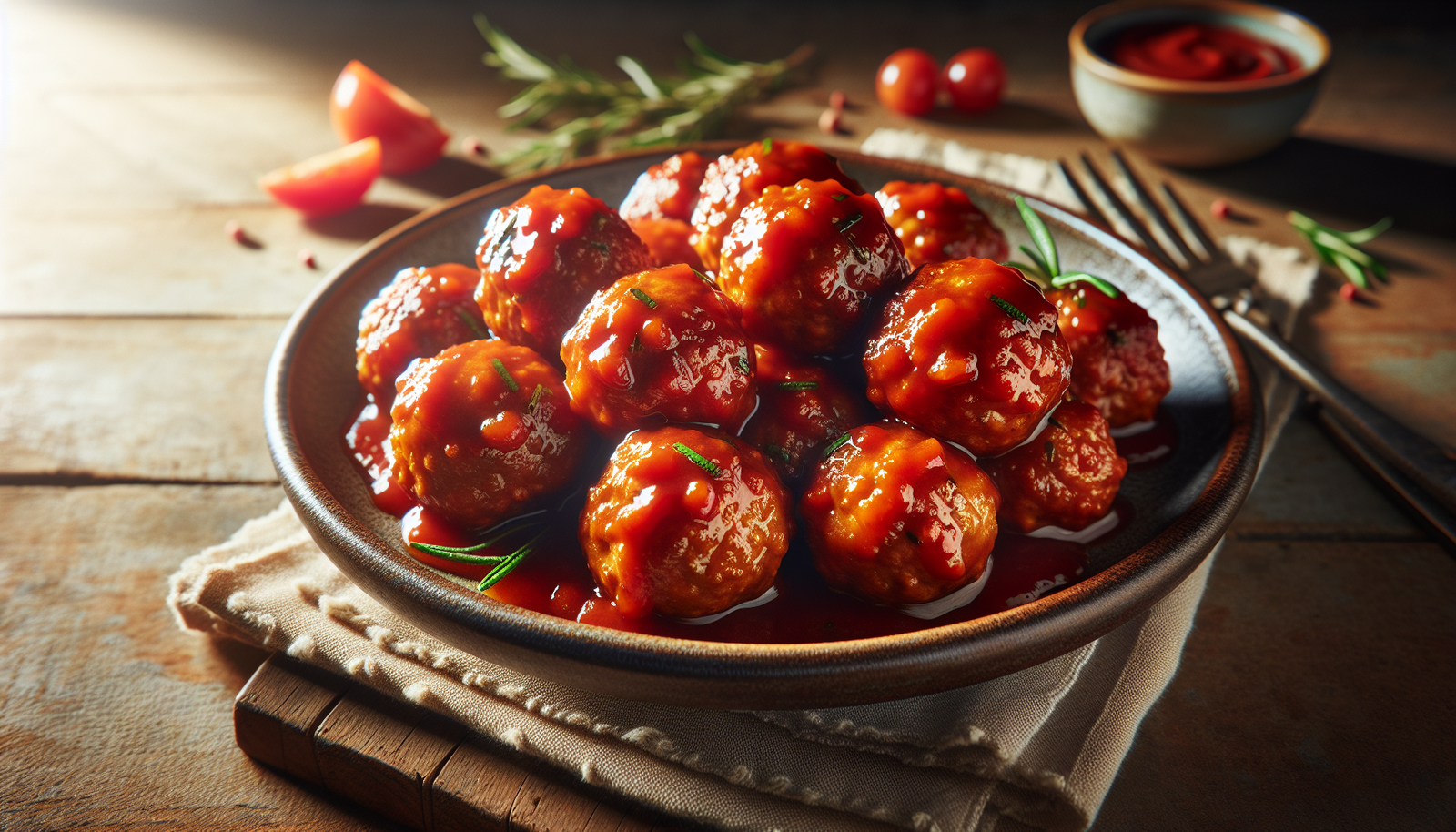 Savory Kosher Meatballs with Tomato Glaze - Jewish recipe