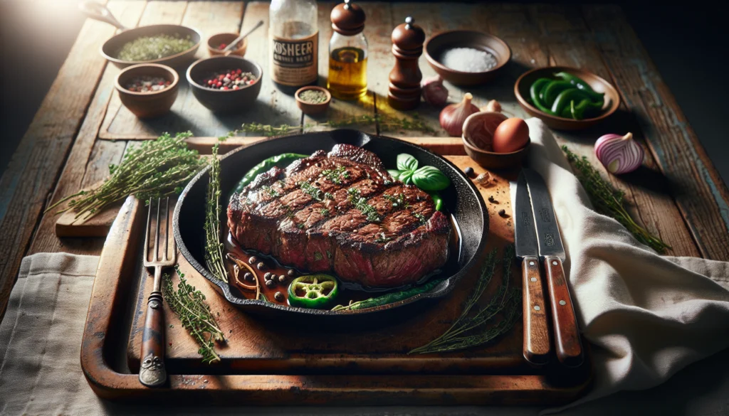 Savory Kosher Minute Steak with Herb Marinade - Jewish recipe