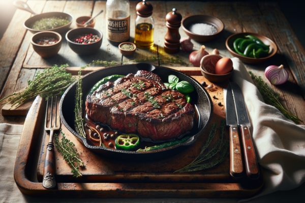 Savory Kosher Minute Steak with Herb Marinade