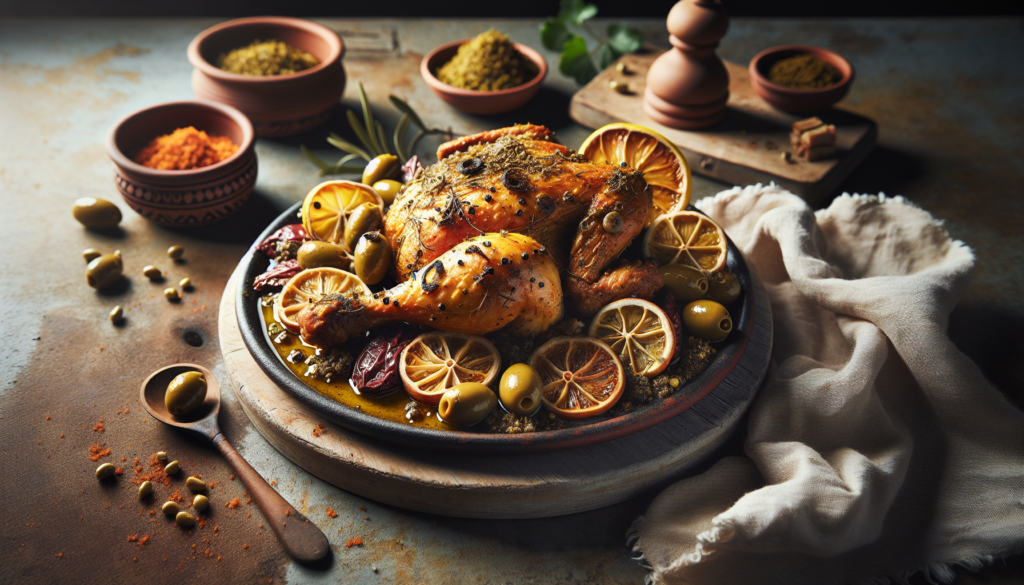 Savory Moroccan Chicken with Olives and Preserved Lemon - Moroccan recipe