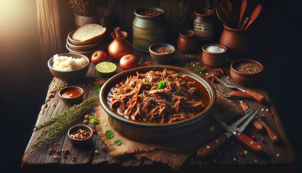 Savory Slow Cooker Kosher Pulled Beef: A Shabbat Delight - Jewish recipe