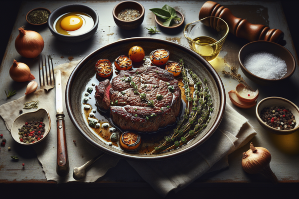 Tender Kosher Minute Steak with Herb Marinade