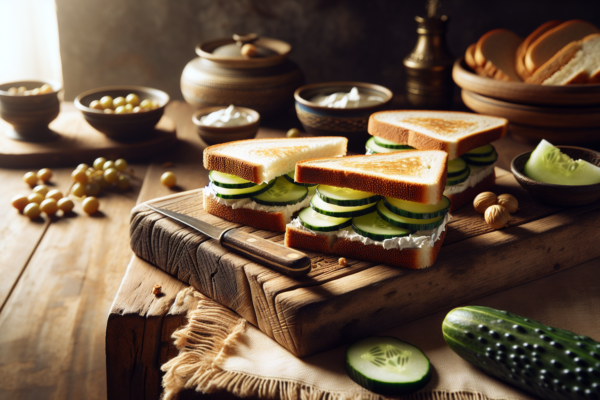 Classic Kosher Cucumber and Cream Cheese Sandwiches