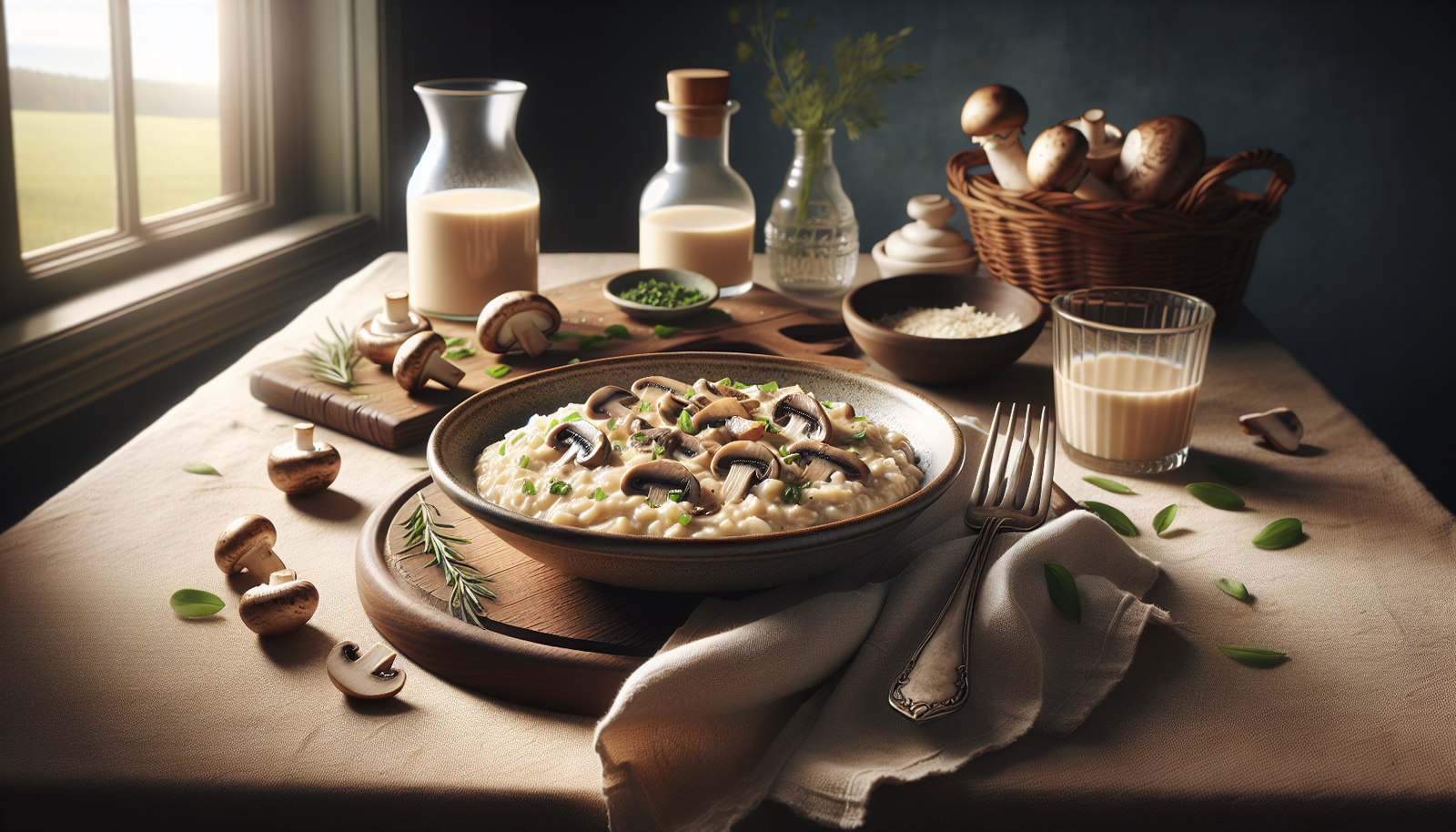 Creamy Pareve Mushroom Risotto Without the Dairy - Italian recipe