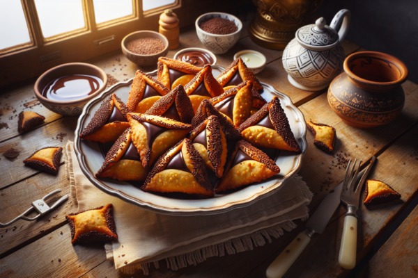 Crispy Chocolate-Dipped Oznei Haman (Fried Hamantaschen) for Purim