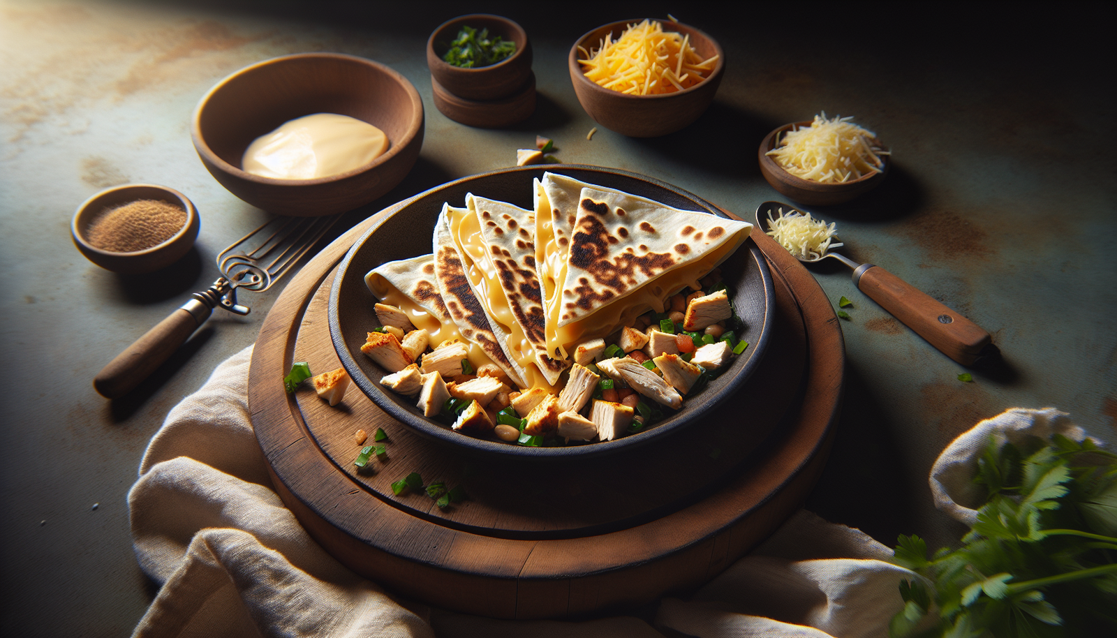 Easy Kosher Chicken Quesadillas with Dairy Free Cheese - Mexican-Jewish Fusion recipe