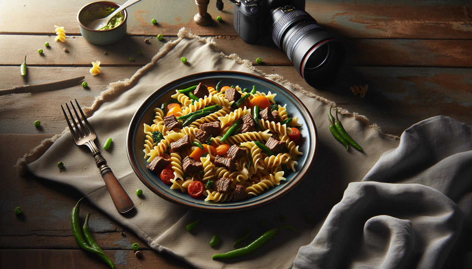 Easy One-Pot Kosher Pasta with Beef and Vegetables - American recipe