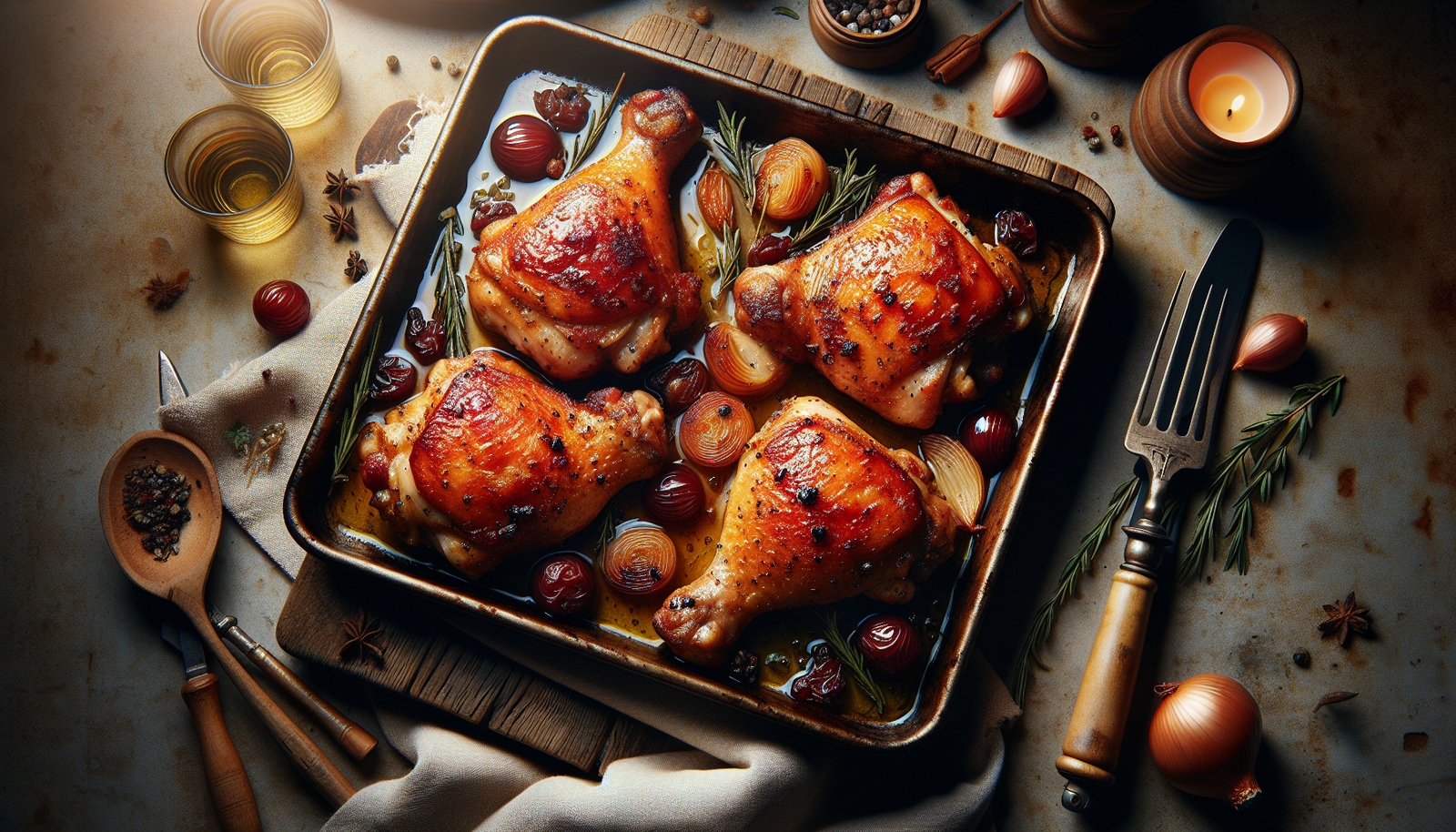 Easy Sheet Pan Chicken Thighs with Crispy Skin - American recipe