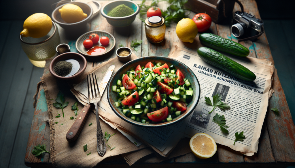 Israeli Chopped Salad with Cucumber and Tomato (Salat Katzutz) - Israeli recipe