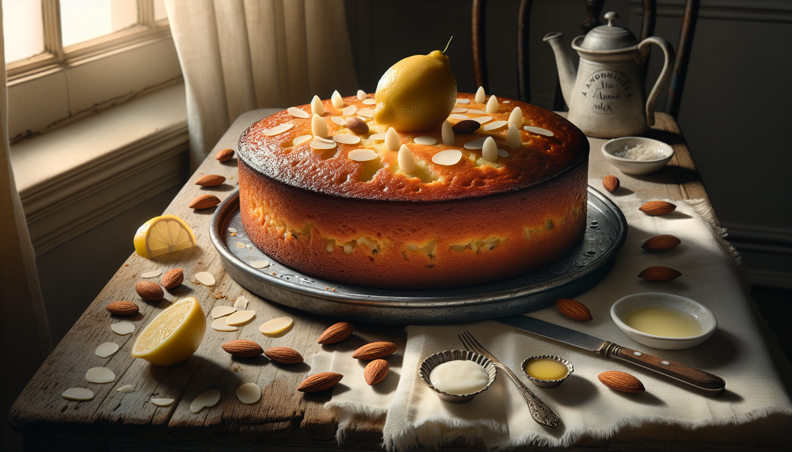 Kosher Lemon Almond Olive Oil Cake - Moist & Dairy-Free - Mediterranean recipe