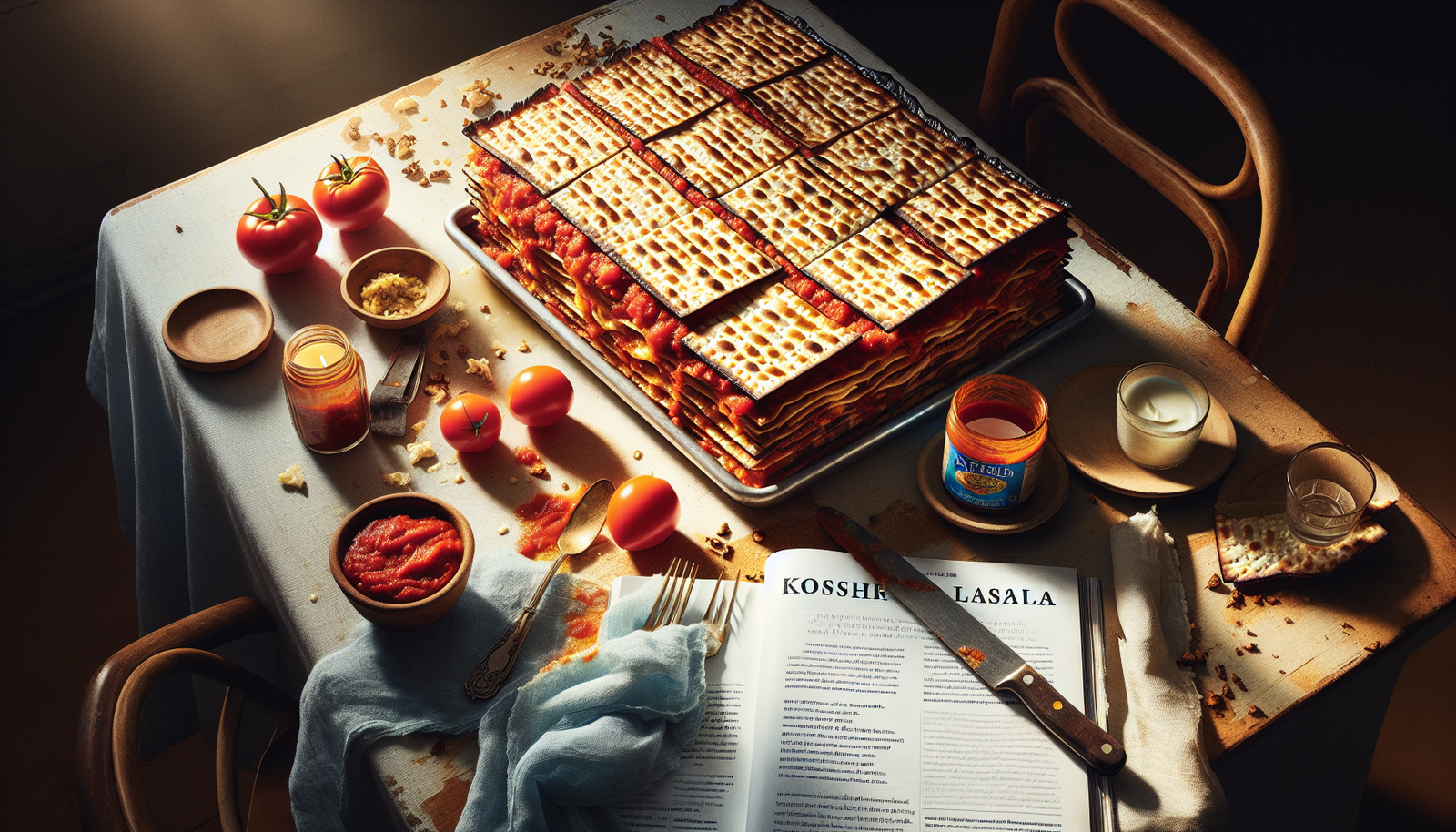 Kosher Matzo Lasagna with Fresh Tomato Sauce for Passover - Jewish recipe