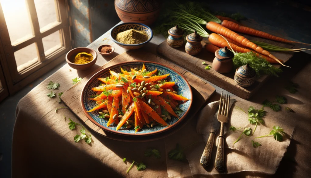 Moroccan Carrot Salad with Cumin and Fresh Herbs - Moroccan recipe