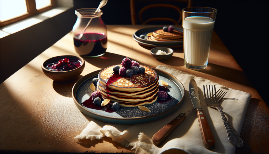 Passover Coconut Flour Pancakes with Berry Compote - Jewish recipe