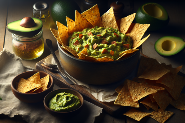 Perfect Kosher Guacamole with Crispy Baked Tortilla Chips