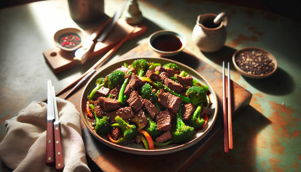 Savory Kosher Beef Stir-Fry with Broccoli - Asian recipe