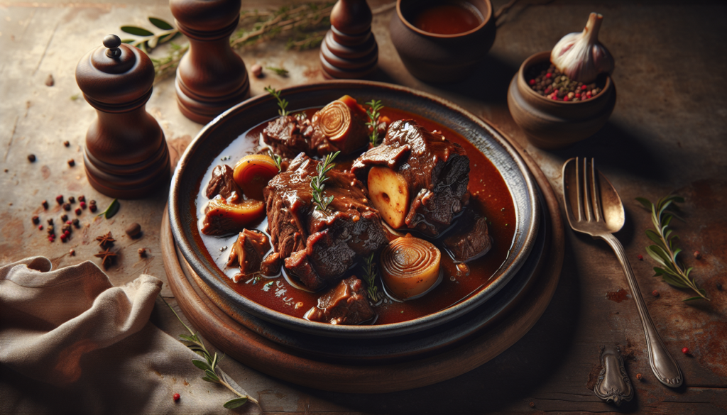 Slow-Braised Kosher Osso Buco Style Beef with Rich Wine Sauce - Italian-Jewish recipe