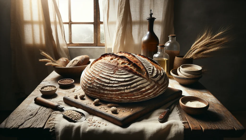 Traditional Kosher Sourdough Bread from Starter - Crusty Artisan Loaf - Jewish recipe