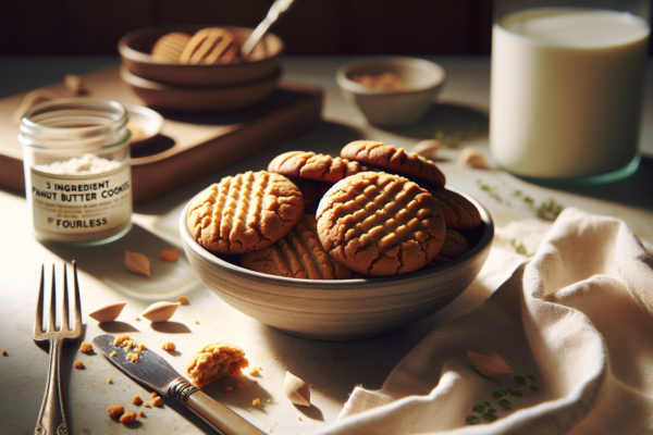 3 Ingredient Peanut Butter Cookies (Kosher & Flourless)