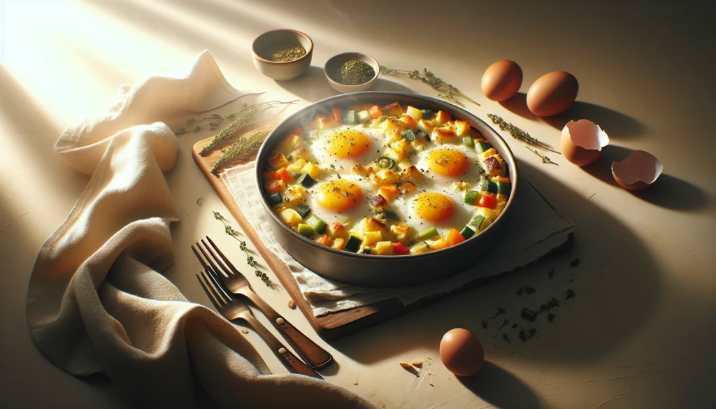 Best Kosher Breakfast Casserole with Eggs and Vegetables - Jewish recipe