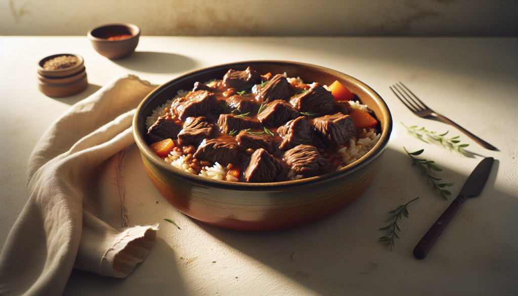 Classic Beef and Rice Casserole - Hearty One-Dish Kosher Comfort Food - Jewish recipe