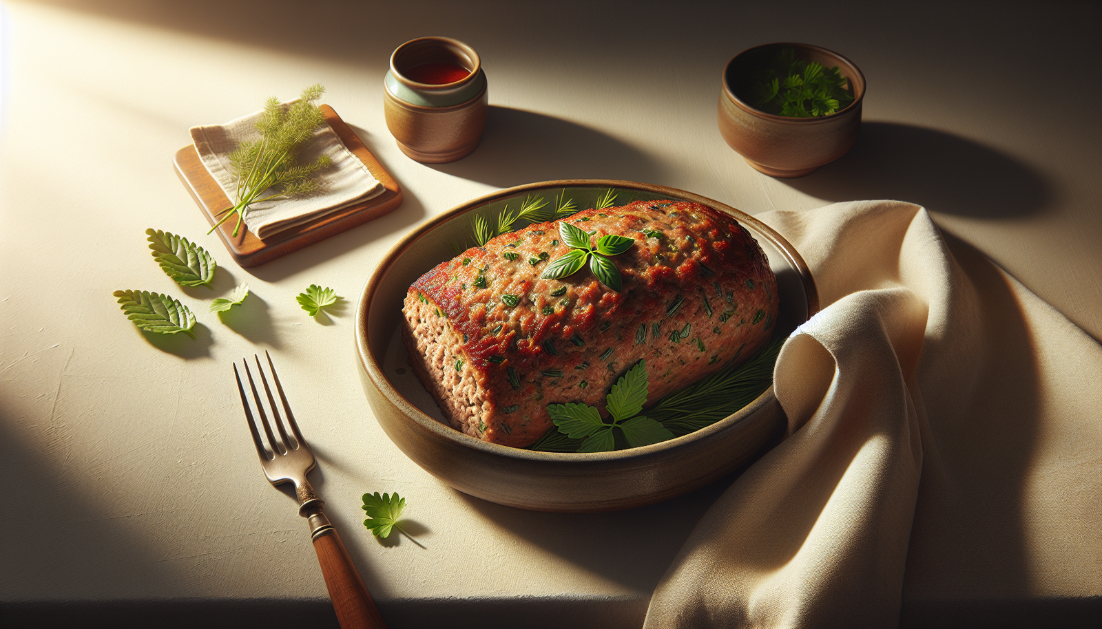 Classic Ground Turkey Meatloaf with Fresh Herbs - American recipe