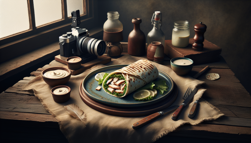 Classic Kosher Chicken Caesar Wrap with Dairy-Free Dressing - American recipe