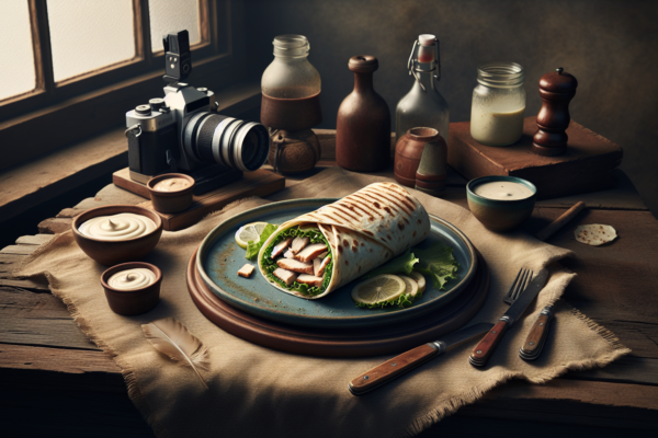 Classic Kosher Chicken Caesar Wrap with Dairy-Free Dressing