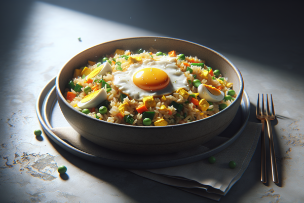 Classic Kosher Fried Rice with Eggs and Vegetables