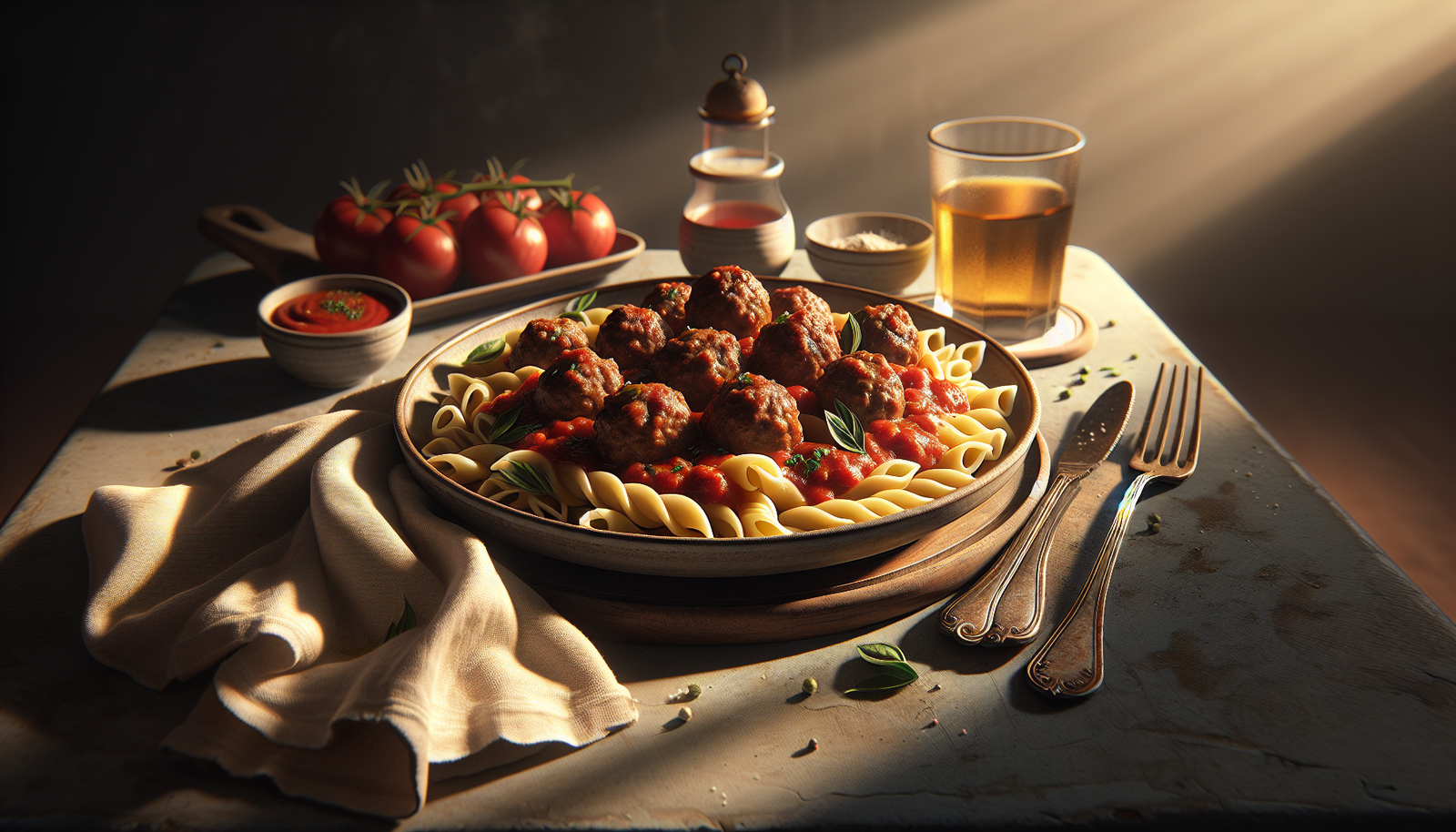 Classic Kosher Meatball Marinara Pasta with Tender Beef Meatballs - Italian-Jewish recipe