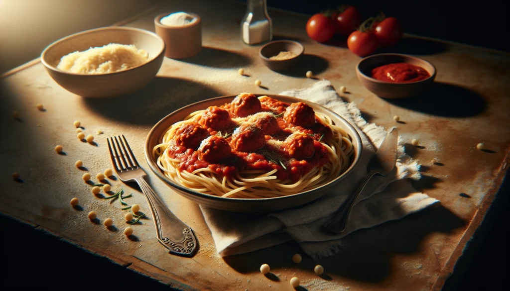 Classic Kosher Spaghetti and Meatballs with Rich Tomato Sauce - Italian-American recipe
