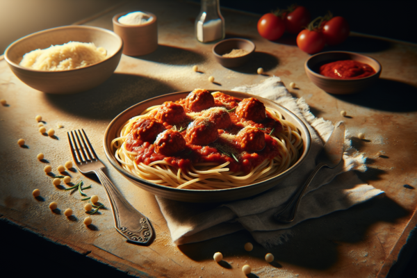 Classic Kosher Spaghetti and Meatballs with Rich Tomato Sauce