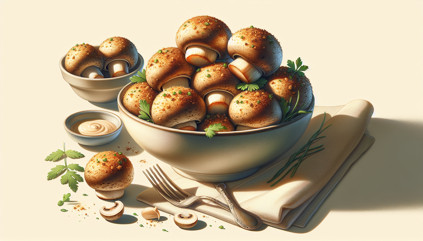 Classic Kosher Stuffed Mushrooms With Breadcrumb Filling - Jewish recipe