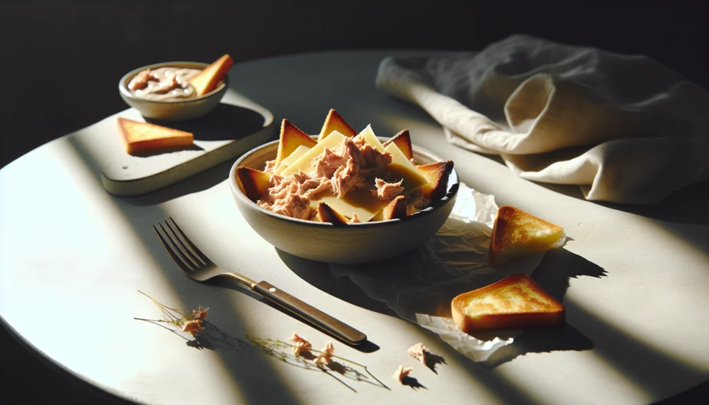 Classic Kosher Tuna Melts with Crispy Golden Cheese - American recipe