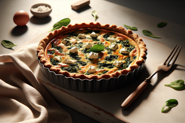 Classic Spinach Feta Quiche (Kosher Recipe)