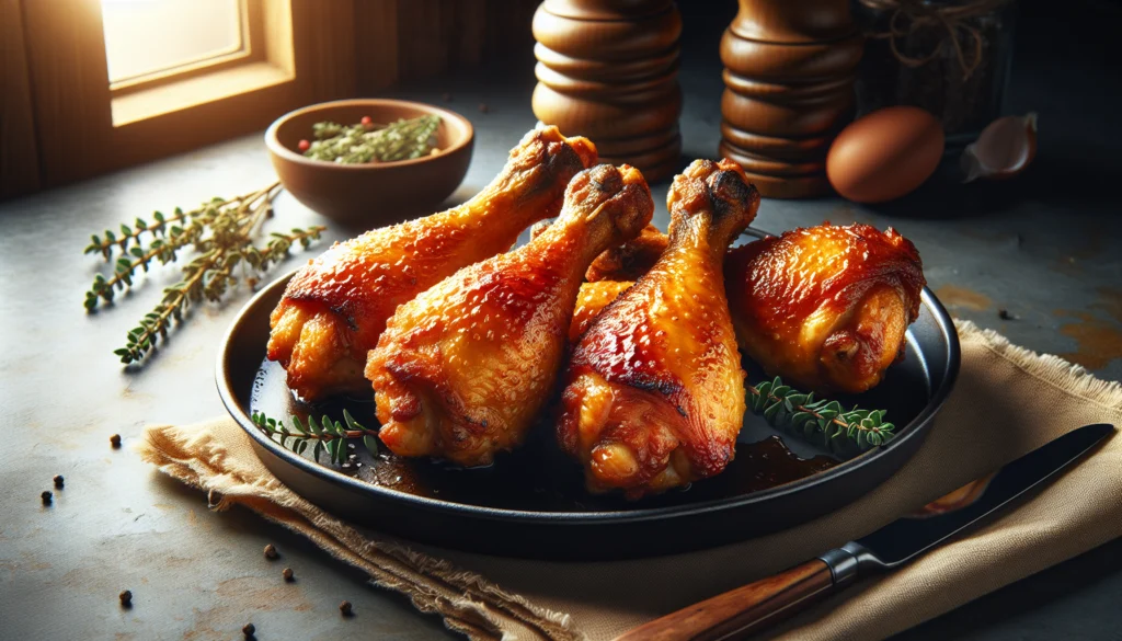 Crispy Baked Chicken Drumsticks with Perfect Golden Skin - American recipe