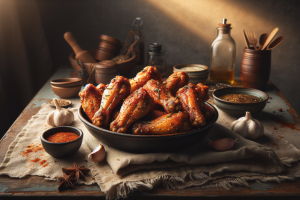 Crispy Baked Chicken Wings with Garlic and Paprika