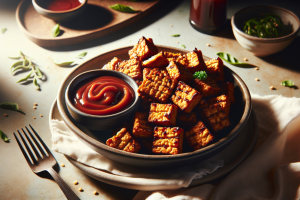 Crispy Baked Tempeh With BBQ Sauce – Kosher Plant-Based