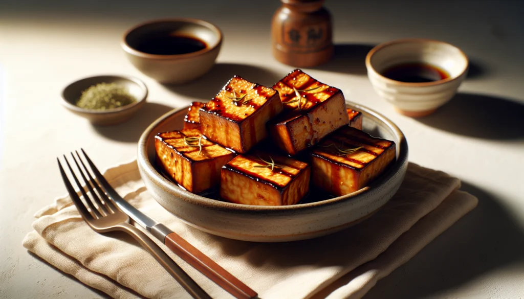 Crispy Baked Tofu With Teriyaki Glaze - Asian-Inspired recipe