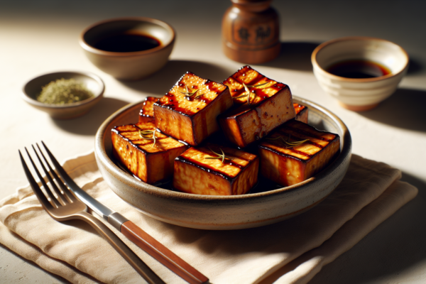 Crispy Baked Tofu With Teriyaki Glaze
