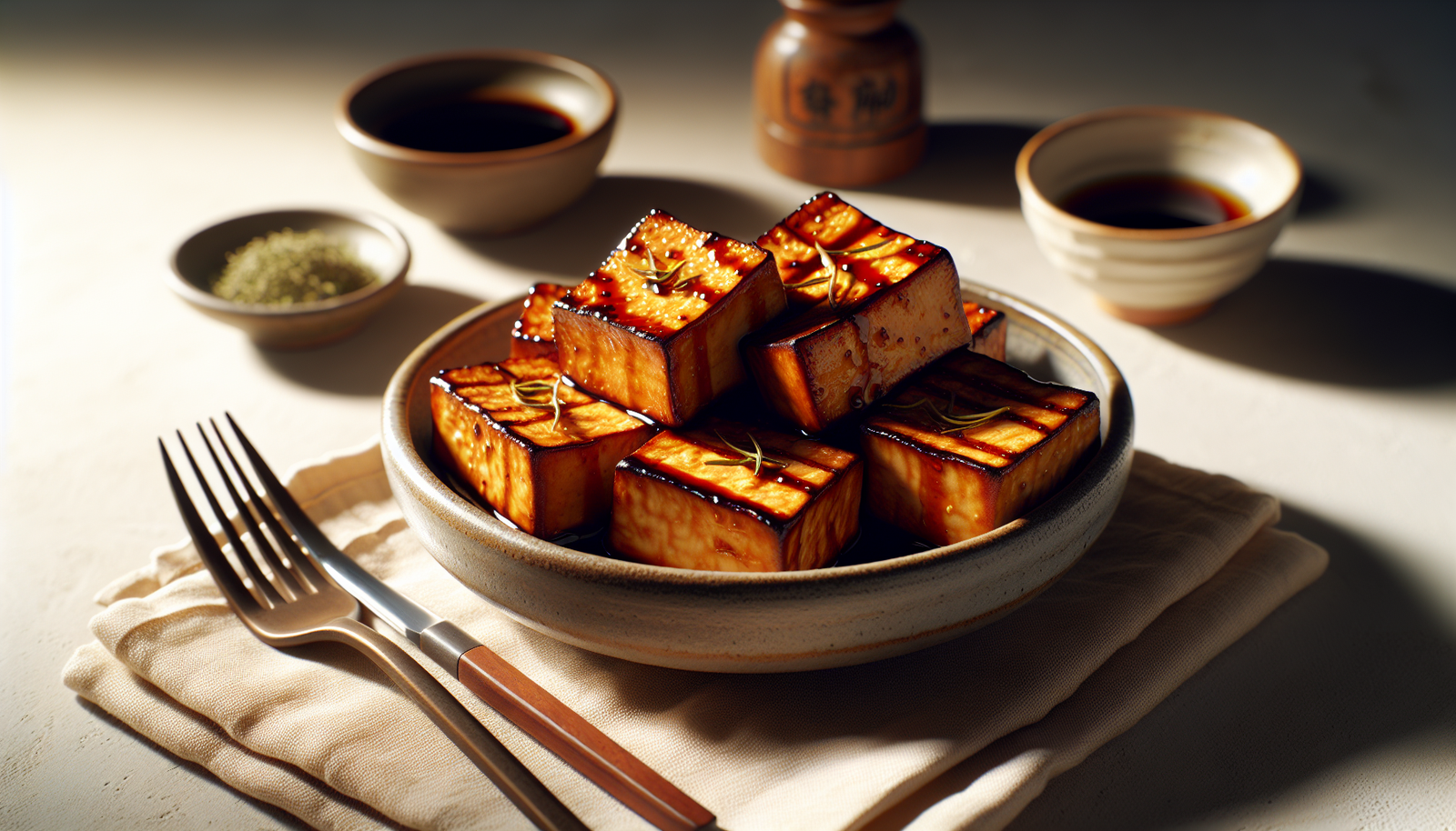Crispy Baked Tofu With Teriyaki Glaze - Asian-Inspired recipe