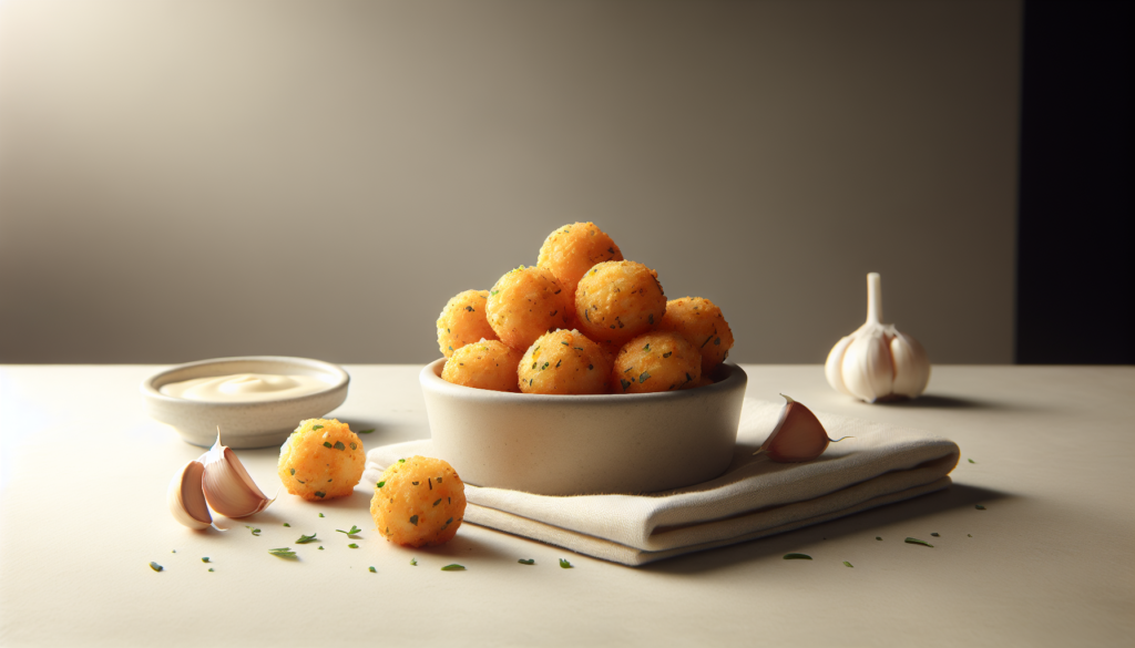 Crispy Kosher Cheese Bites with Garlic Herb Coating - Jewish recipe