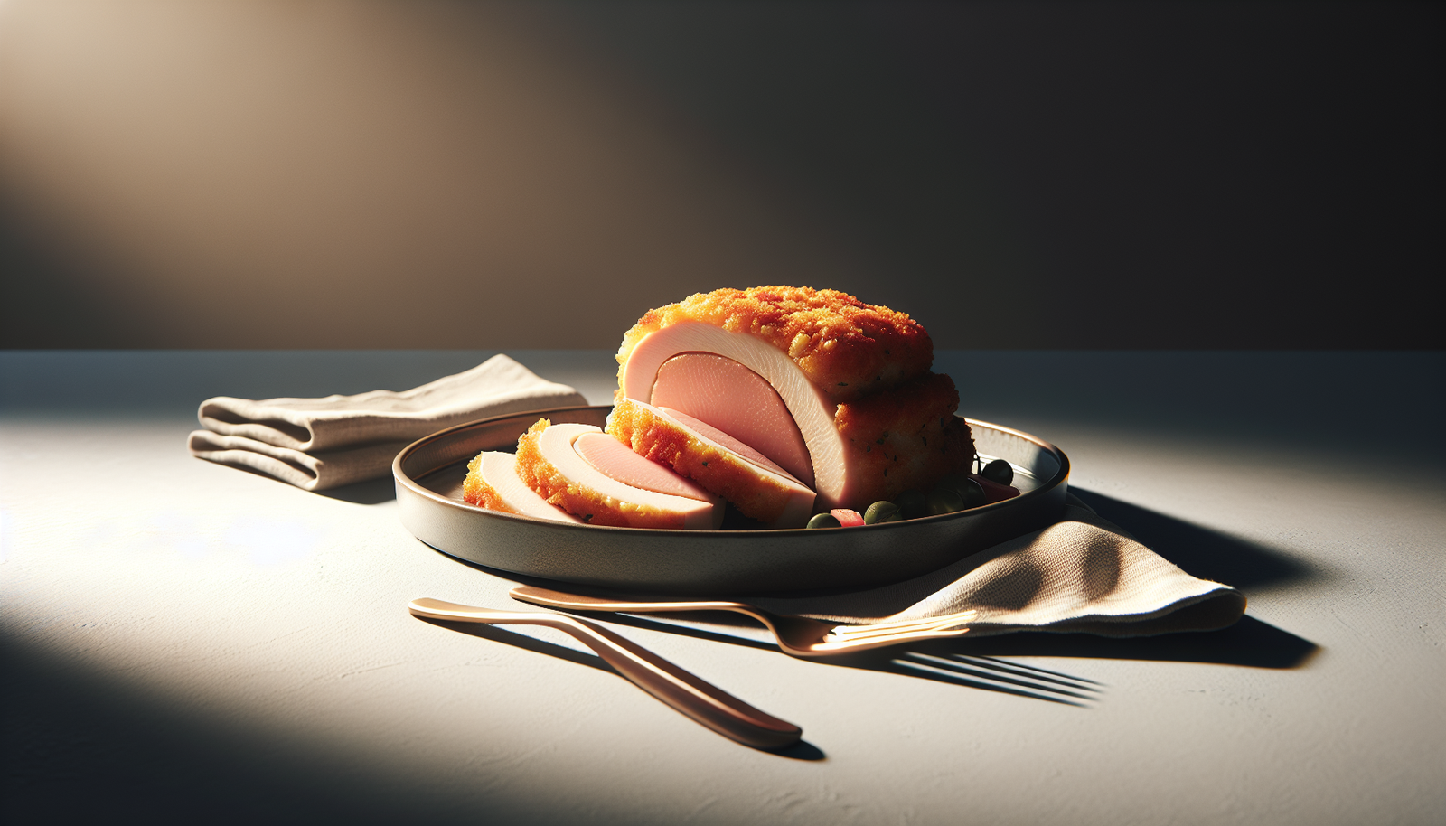 Crispy Kosher Chicken Cordon Bleu Without Dairy - American recipe