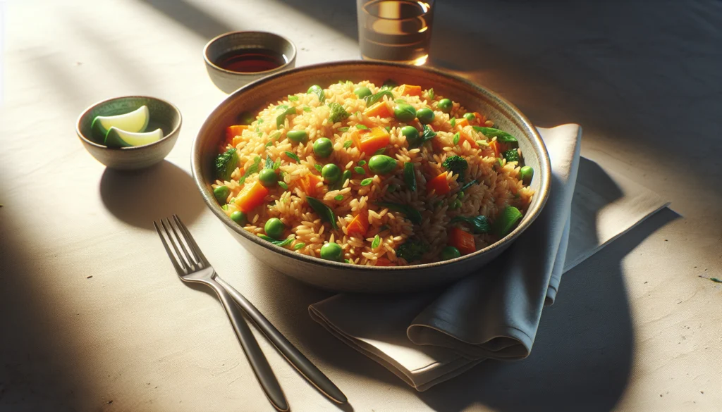 Crispy Kosher Fried Rice With Fresh Vegetables - Asian-Inspired recipe