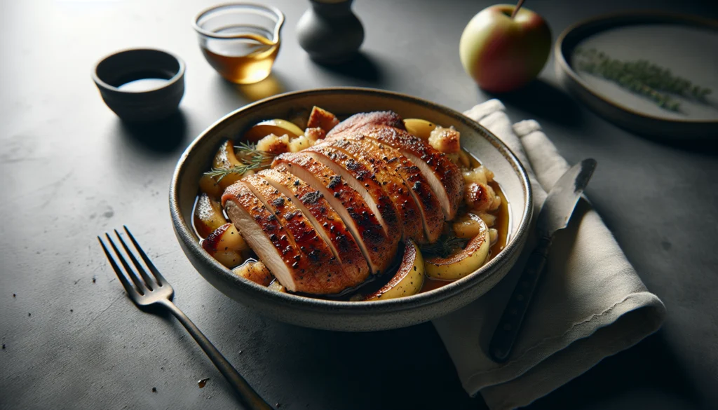 Crispy Kosher Goose Breast With Apple Stuffing Recipe - Jewish recipe