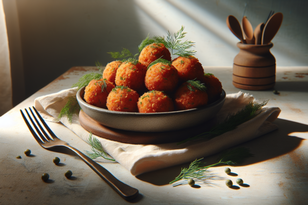 Crispy Kosher Salmon Croquettes With Fresh Dill